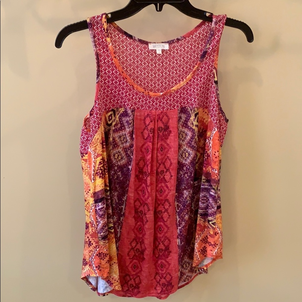 Anthropologie Weston SZ S mixed pattern top